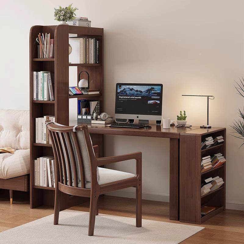 实木伸缩书桌书架组转角办脑公桌书柜一ZDY体约电简桌小户型学合,包装,电子元器件包装,淘宝优惠券,粉丝福利购,淘宝优惠卷