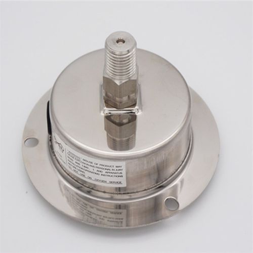 轴向带边 耐高温 防腐 不锈钢压力表Y60BF-ZT 10bar PT1/4材质304