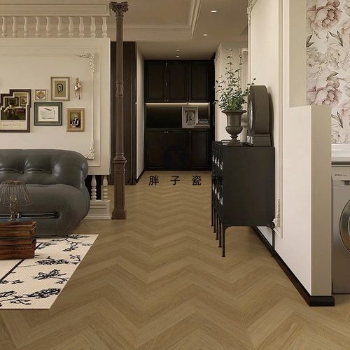 广东制造木纹砖柔哑面耐磨卧室地板砖厨房800x800法式防滑砖瓷砖