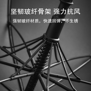 超大双层黑胶自动太阳伞加倍防晒超强防紫外线女遮阳男士 直柄雨伞