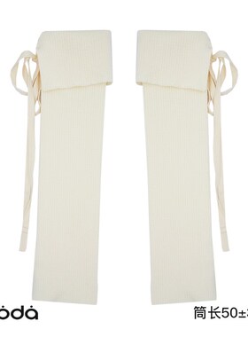 ModaSwings春夏针织显瘦堆堆袜套女芭蕾风系带蝴蝶结薄款小腿套夏