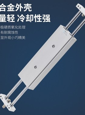 STMS双杆双轴滑台气缸STMB10 16 20 25*25/50/75/100/200可调行程