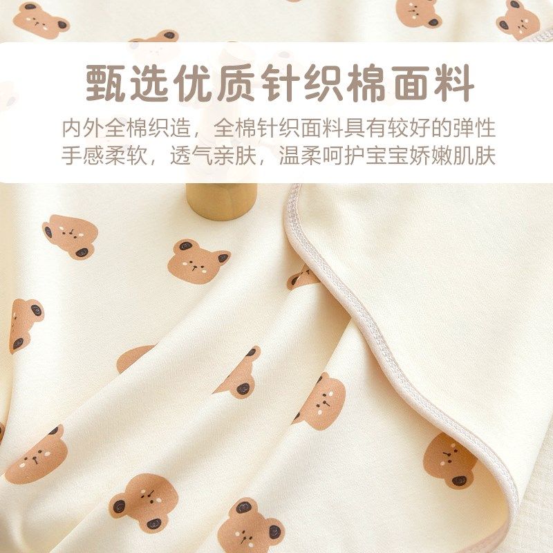 新生婴儿抱被纯棉a类0-12月初生宝宝夏季双层薄包被产房襁褓裹巾