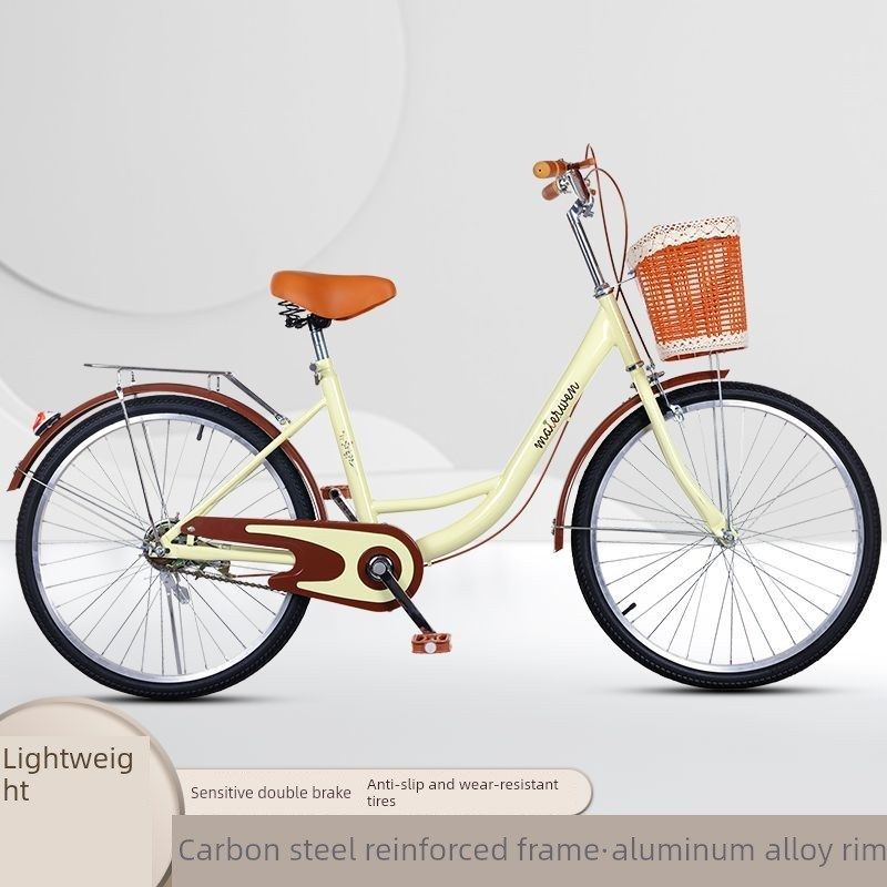 凤凰自行车24/ 26英寸男女儿童复古工作女士轻型通勤自行车工厂直