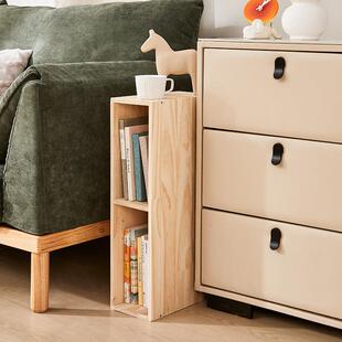 实木极窄夹缝柜书架窄柜15cm落地置物架客厅卧室可移动家用收纳柜