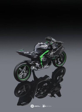 [Pds]1:64川崎H2R黑色合金人造摩托车模型系列