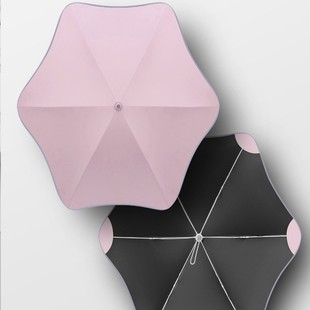 晴雨两用男女夏季 贵族长直柄手动双层黑胶防晒紫外线遮太阳伞 新款