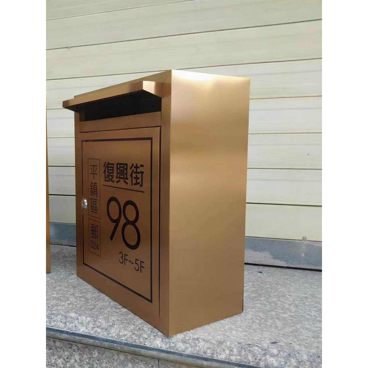 定制别墅不锈钢信报箱户外防雨挂墙信奶箱室简洁外挂墙欧式信件箱