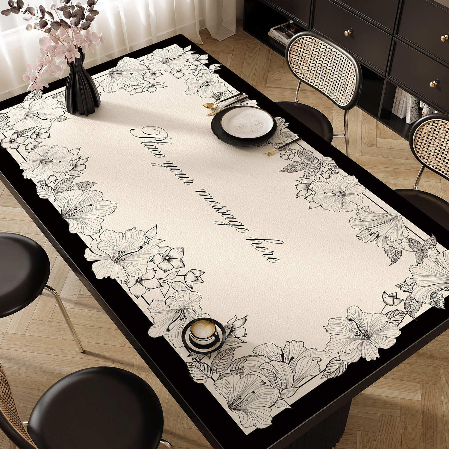 轻奢高级感餐桌垫皮革桌布免洗防油防水防烫耐高温茶几台面保护垫,居家布艺,桌布,淘宝优惠券,粉丝福利购,淘宝优惠卷