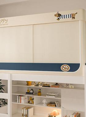 带遮光床帘学生舍宿帐一体式寝室上铺单人文帐三SY-A类拼开门防尘