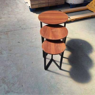 轻奢沙几约发边客几欧美复古现WKF代简圆形茶几小户型角厅家用风