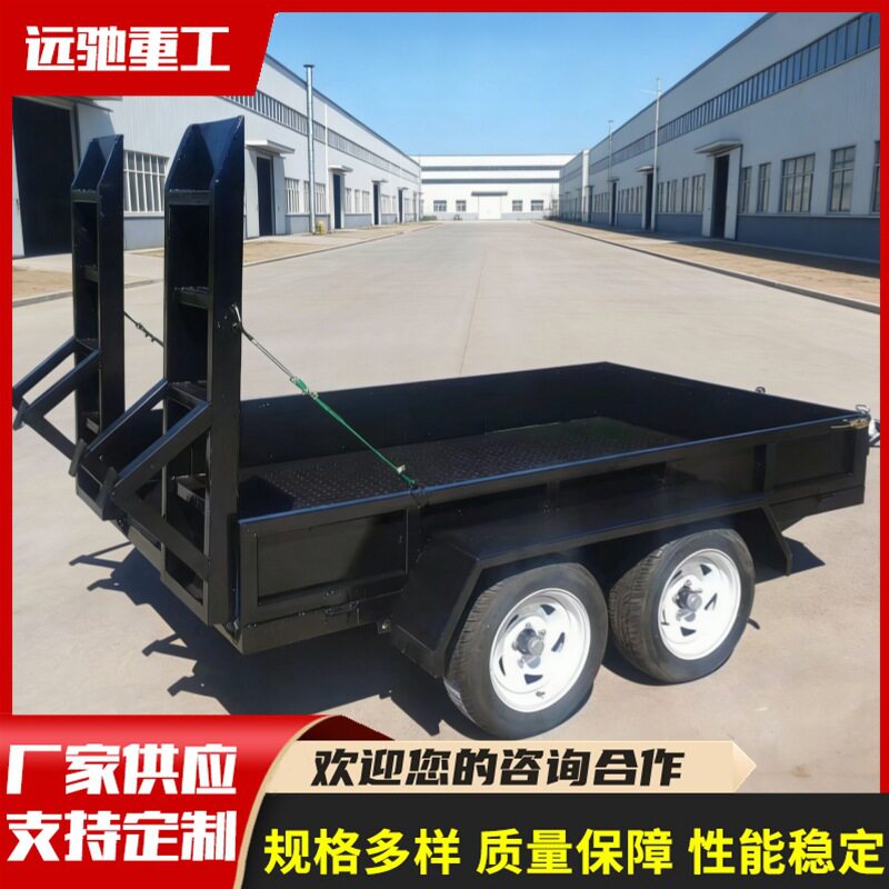 3吨载重加高护栏四轮平板车