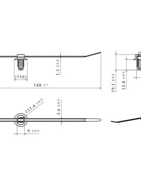 8RTFT4分体式扎带1杉头插销树螺旋无品牌/式固定锁孔两件式线束捆