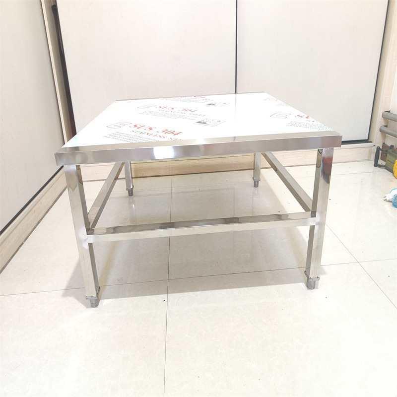 淄博烧烤F87SS6HT子桌方不锈钢叠桌餐桌折农家乐桌桌大排档烧烤店