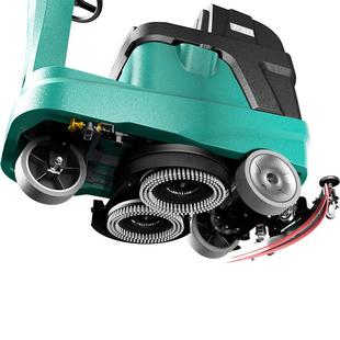 双刷三盘驾机驶式 洗地重工厂车间ILY油污清洁吸拖洗合一75cm刷盘