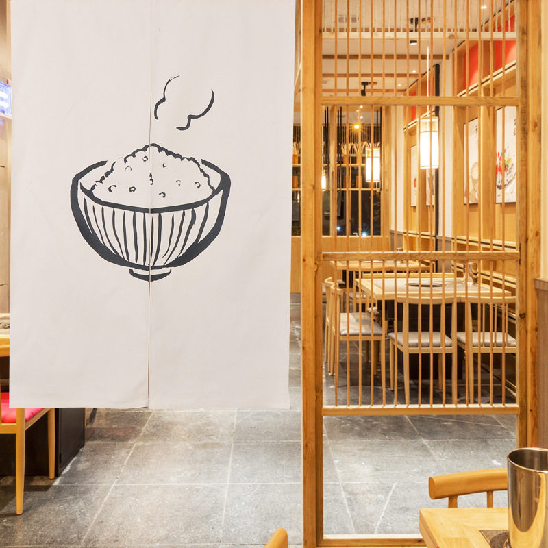帆布食堂餐厅隔断免打孔门帘