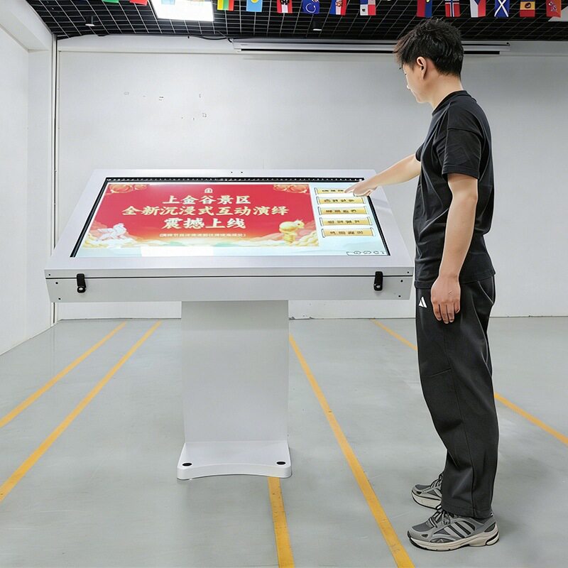 本狮55英寸广告机电容触摸卧式显示屏智能数字标牌立式户外一体机