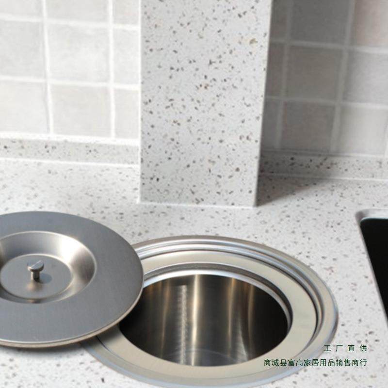 0柜4不锈钢厨房3桌台面嵌入式垃圾桶橱家用分类面CZR隐藏水清洁桶