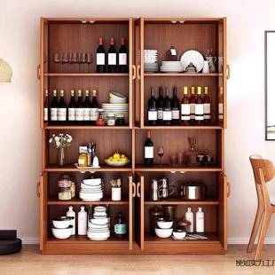 酒柜柜靠边墙一体橱柜家用厨房备物餐柜客厅置柜子餐XLO储物柜茶