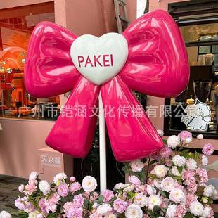 大型蝴雕蝶结模型玻璃钢塑网红门CFP头装 立体玩壁挂浮雕置偶泡沫