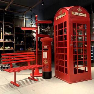 古电话亭装场ACF饰商定规格邮筒储物柜大型复道具网红店拍落地照