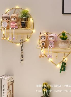 网红纳墙上置物架卧室床头KRC墙壁挂钩收架客餐厅免墙面装厅饰架