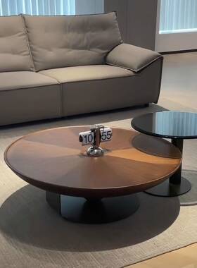 轻奢飞极KKT简圆形碟茶几小户型现代客厅茶设风计师意式中式古茶