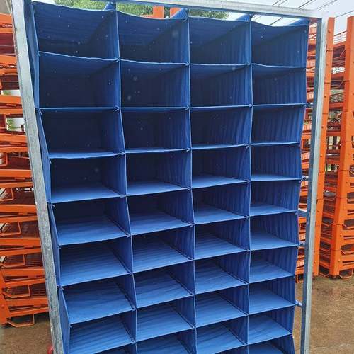 车帆储布CDT周转布袋立体式储物格子汽零部件鹿皮绒周转袋防尘物