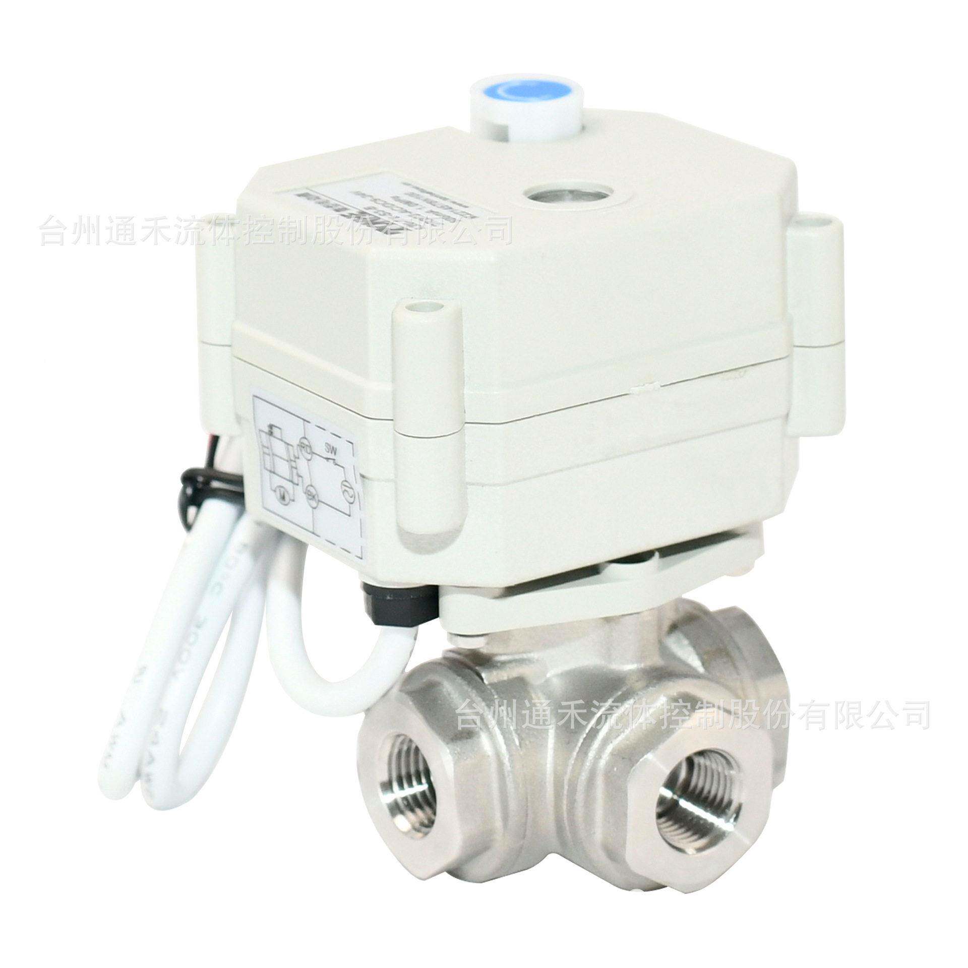 TONHE2分4分不钢三T球阀L型/型带手动锈丝扣IMAGA-102P67通电动微