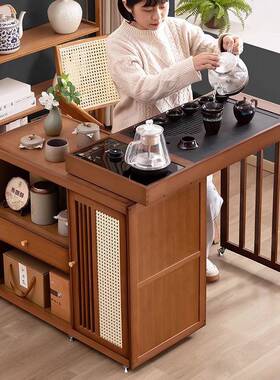 可ITP动新中式茶台茶桌家放阳台泡茶桌移用一整套办室茶水柜小公