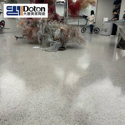 亮光大板水磨石瓷砖715M017501500工装连x砖锁防地滑民宿网红店地