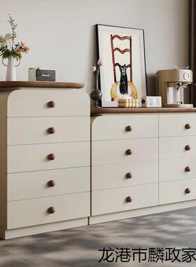 靠墙五斗八尾斗柜中古实客厅收室纳柜家用卧床储OYF物柜轻奢木梳