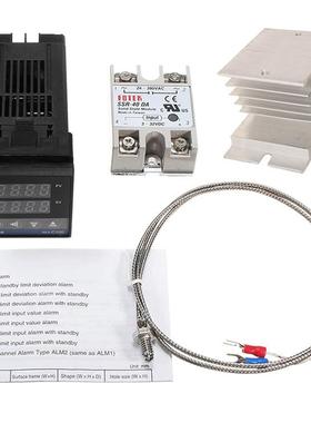 温控器REX-C100 SSR智能温控器+探针+继电器可调温度控制器开X20