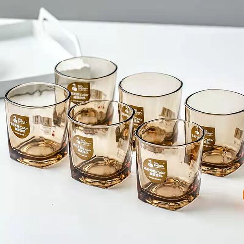 新高颜值无铅玻璃水杯家用啤酒杯子酒吧酒杯耐热泡茶杯套装家用加