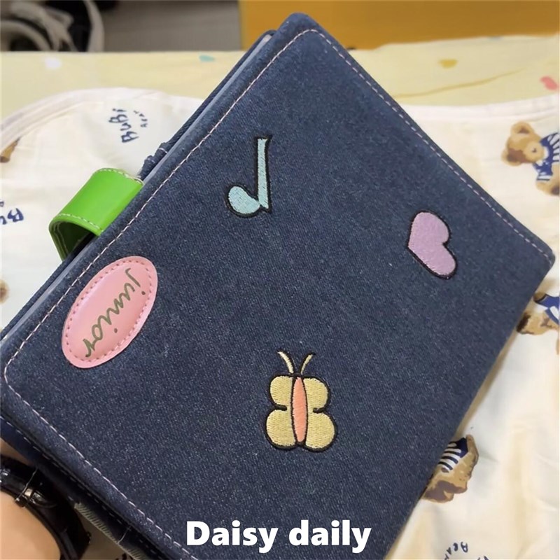 毛绒小狗牛仔卡册三寸拍立得四宫格收纳册活页diy小卡相册本礼物