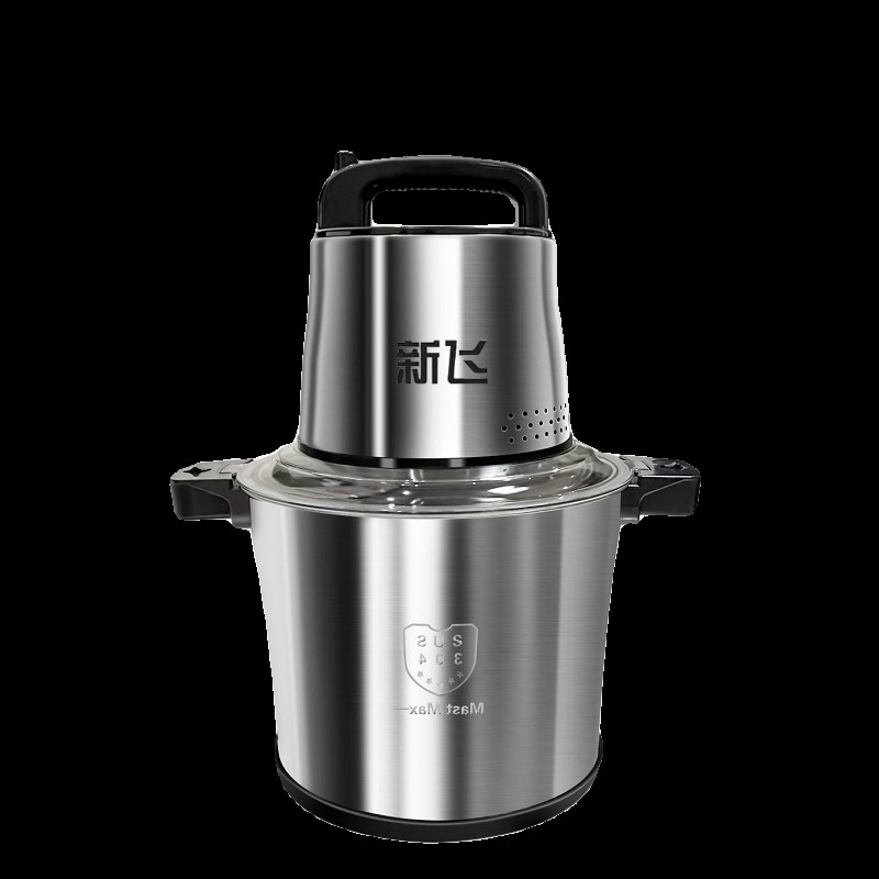 新飞商用电动6L/10L升大容量绞肉机家用肉馅搅拌机不锈钢料理机