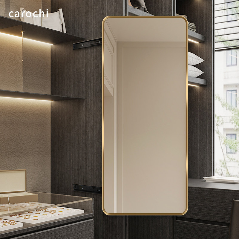 奶油风试衣镜衣柜镜子内装隐形全身隐藏式内置推拉抽拉旋转穿衣镜,住宅家具,穿衣镜,淘宝优惠券,粉丝福利购,淘宝优惠卷