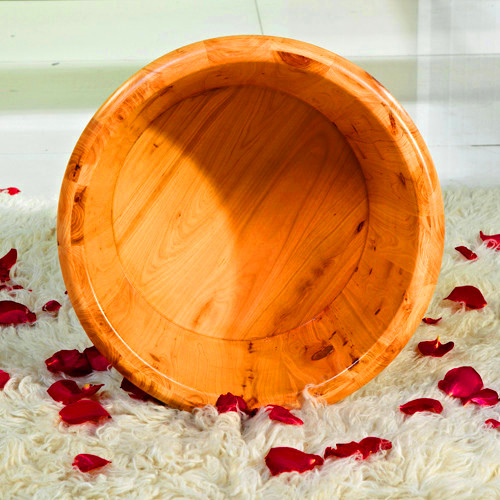 香柏木加厚桶泡脚沐桶足浴木桶木质洗脚木盆足疗泡脚木桶实木保温