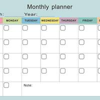 Creative Weekly Monthly Plan, magnetic soft whiteboard calendar sticker, removable Erasable message board, refrigerator magnetic sticker, Study summer thumbnail 2