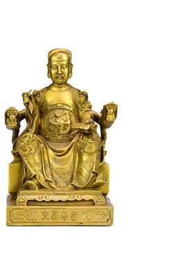 纯铜文昌帝君摆设文曲星神像摆件家居客厅书房书桌办公室装饰品