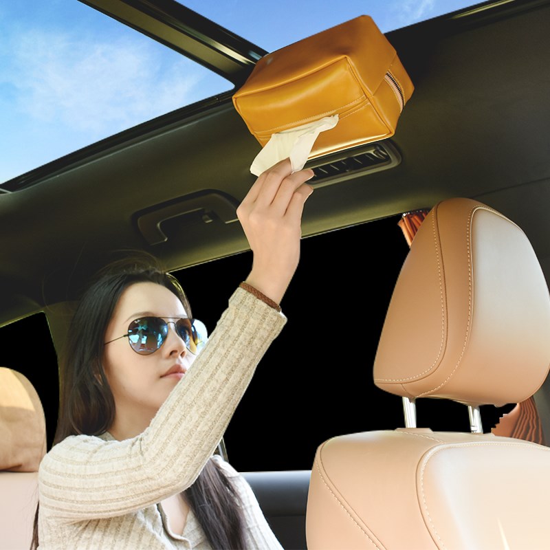 全景天窗专用挂式车载纸巾盒汽车内饰用品纸巾收纳创意车用抽纸盒