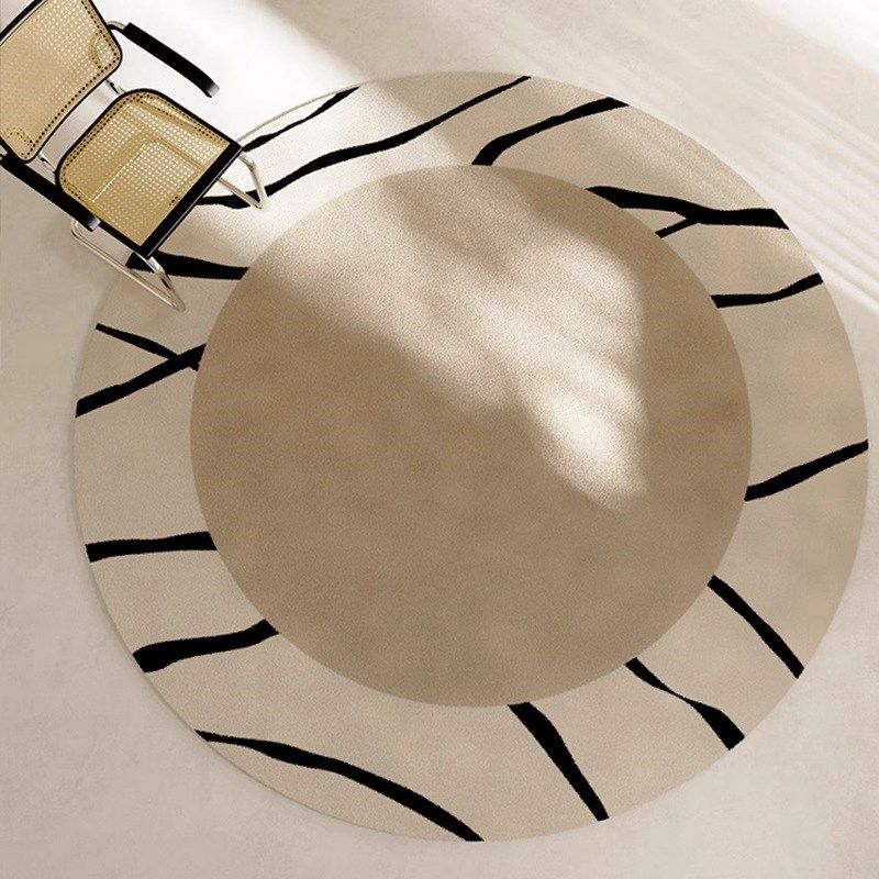 新款圆形卧室地毯秋冬轻奢高级感地毯客厅沙发加厚免打理防滑地垫,居家布艺,地毯,淘宝优惠券,粉丝福利购,淘宝优惠卷