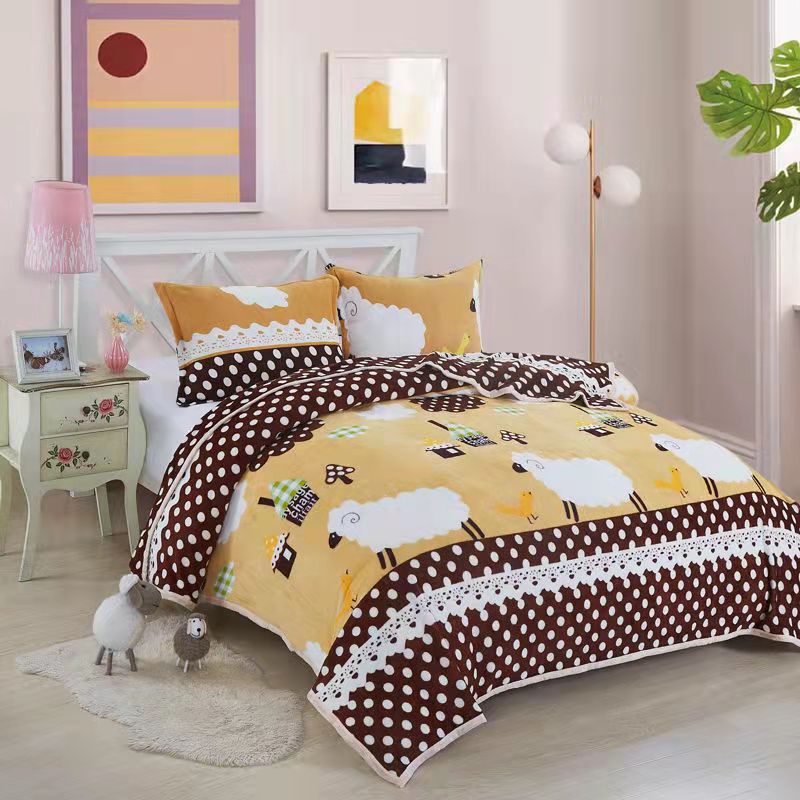 加绒床单单件双人床毛毯冬季珊瑚绒毛毛绒床单绒毯双面绒毯子盖毯