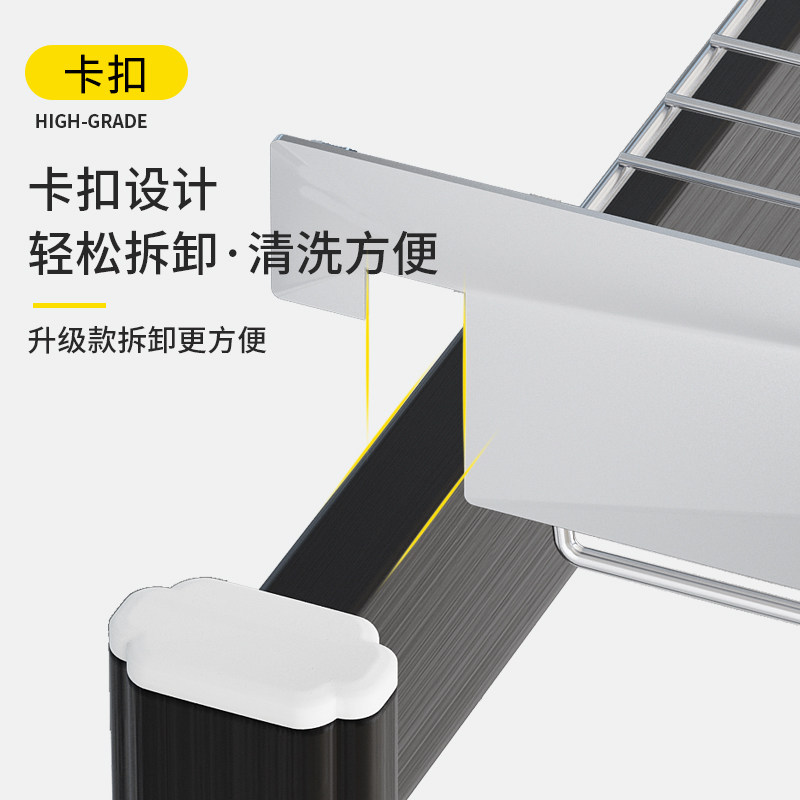 太空铝碗架沥水架厨房置物架家用小型多功能小号碗筷收纳盒晾碗架