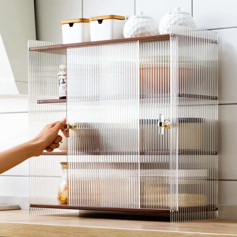厨房碗碟收纳架带盖放餐具的碗箱碗柜置物架子家用防尘碗筷收纳盒