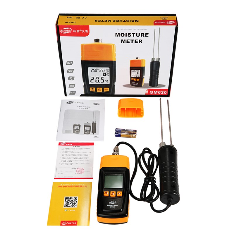标智木材水分测试仪纸箱地板含水率湿度测量仪测定仪检测仪测湿器