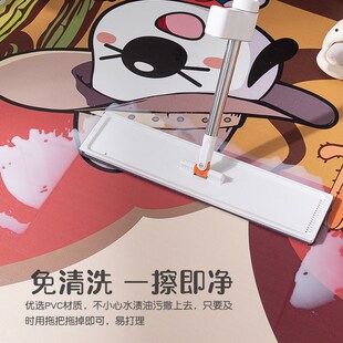 辛巴狗入户门地垫耐脏免洗可擦pvc皮革家用防滑进门口脚垫可裁剪
