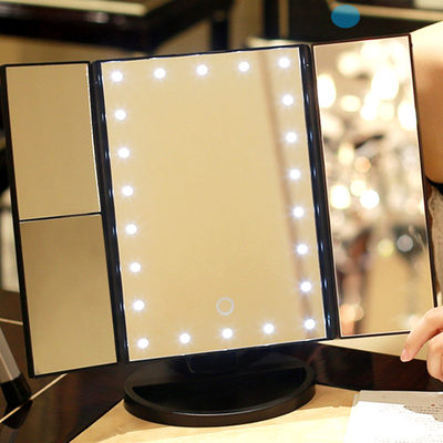 折叠台式高清大镜子超大号化妆镜梳妆镜台面鏡子方镜加大码美容镜