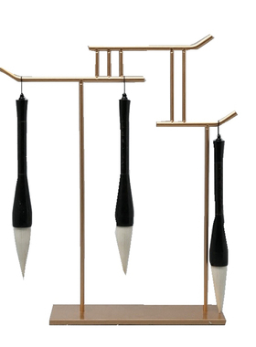 新中式禅意金属毛笔架摆件书房书桌办公室桌面极简样板房软装饰品