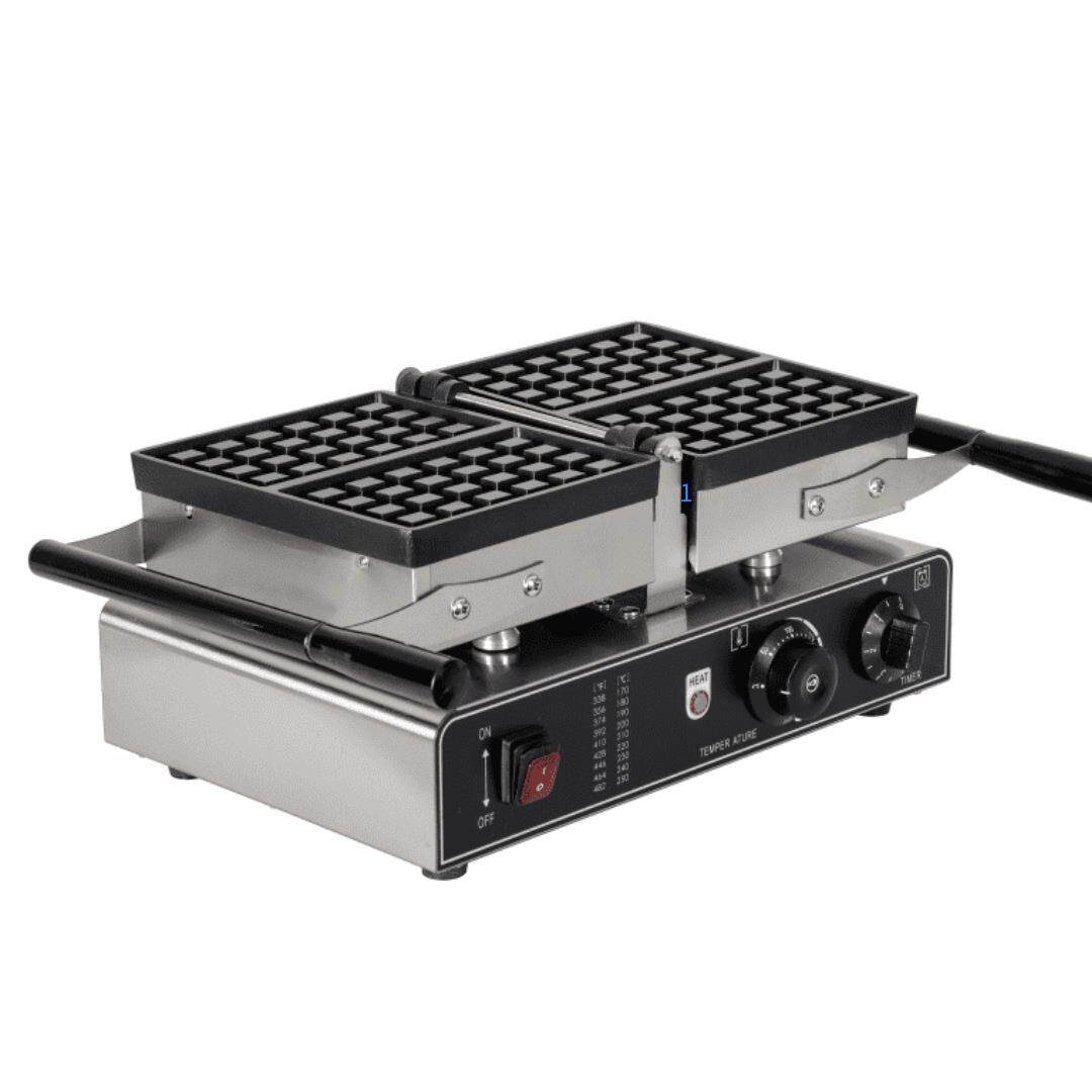 华夫炉商用台式小型方形格子松饼机不粘锅翻转华夫炉烙饼机摆摊用